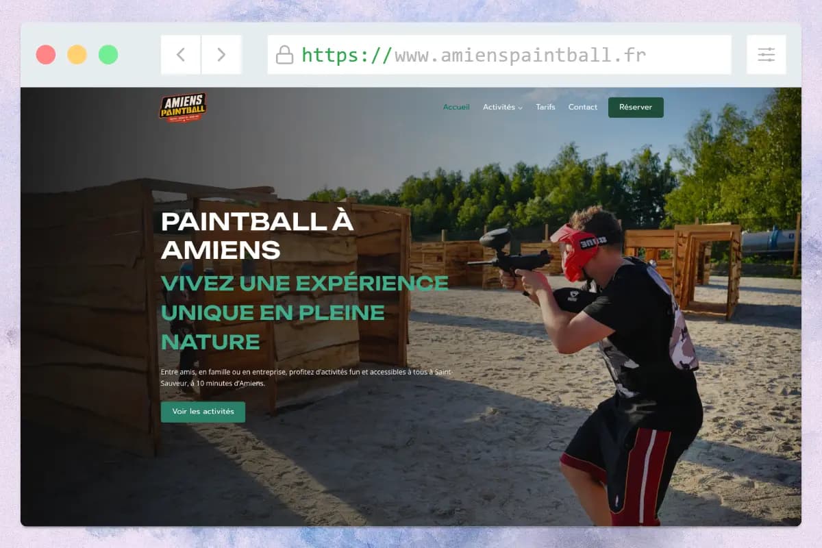 Site vitrine — Amiens Paintball — Loisirs
